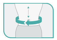 medir cintura e altura