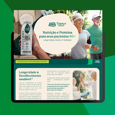 Nutrição e proteína para seus pacientes 60+